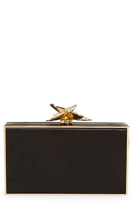 SOPHIA WEBSTER Clara Butterfly Clasp Box Clutch in Black & Gold