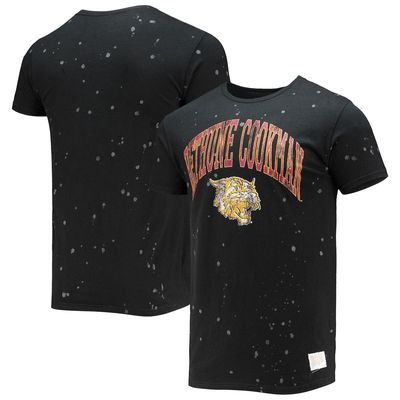 Men's Original Retro Brand Black Bethune-Cookman Wildcats Bleach Splatter T-Shirt