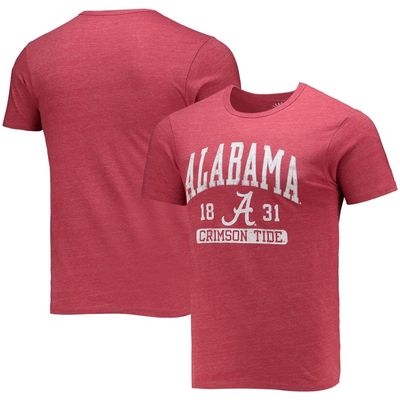 Men's League Collegiate Wear Heathered Crimson Alabama Crimson Tide Volume Up Victory Falls Tri-Blend T-Shirt