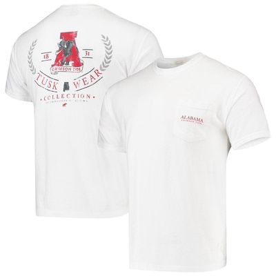 TUSKWEAR Men's White Alabama Crimson Tide Logo Arch Comfort Colors T-Shirt