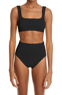 Hunza G Two-Piece Swimsuit in Black Nile