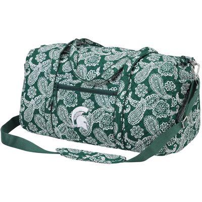 VERA BRADLEY Michigan State Spartans Bandana Travel Duffle Bag in Green