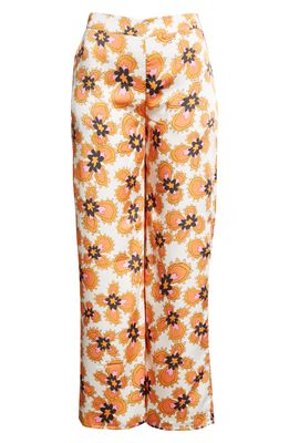 STELLA NOVA Orli Floral Print Recycled Polyester Pants in Garden Flowers