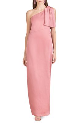 Sachin & Babi Chelsea One-Shoulder A-Line Gown in Rouge