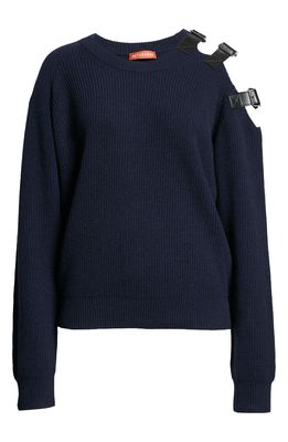 Altuzarra Rib Wool & Cashmere Sweater in 000406 Berry Blue