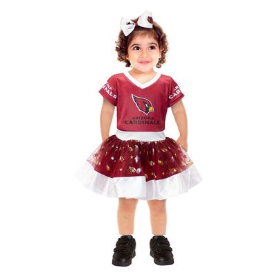JERRY LEIGH Girls Toddler Cardinal Arizona Cardinals Tutu Tailgate Game Day V-Neck Costume