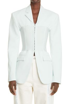 Dion Lee Corset Inset Blazer in Clear Blue