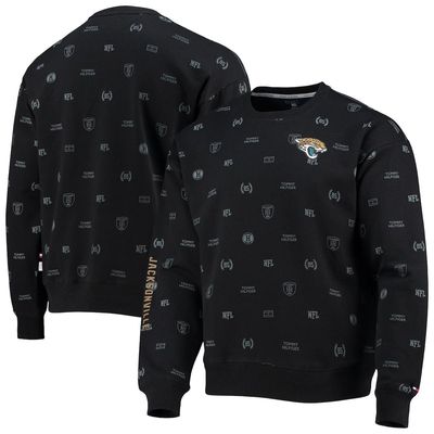 Men's Tommy Hilfiger Black Jacksonville Jaguars Reid Graphic Pullover Sweatshirt