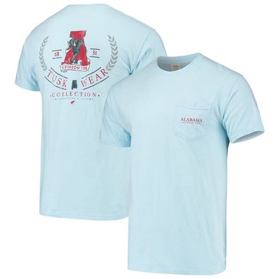 TUSKWEAR Men's Light Blue Alabama Crimson Tide Logo Arch Comfort Colors T-Shirt