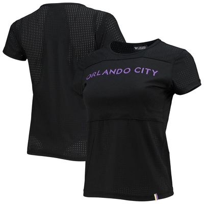 Women's The Wild Collective Black Orlando City SC Mesh T-Shirt