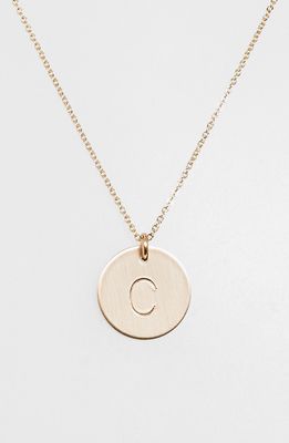 Nashelle 14k-Gold Fill Initial Disc Necklace in 14K Gold Fill C