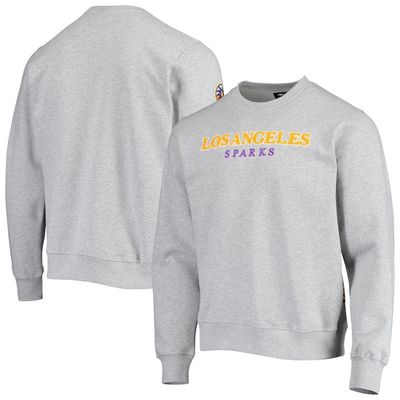 KUR8TED Men's Heathered Gray Los Angeles Sparks Pullover Sweatshirt in Heather Gray