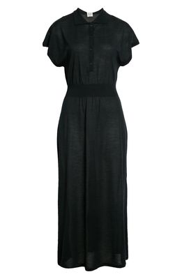 Toteme Wool & Lyocell Blend Sweater Dress in Black