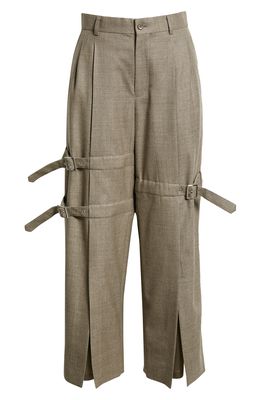 Noir Kei Ninomiya Women's Wool Gabardine Pants in Brown