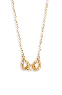 Crisobela Jewelry Herradura Pendant Necklace in Gold