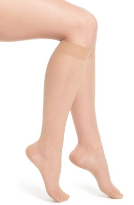 ITEM m6 Sheer Compression Knee High Socks in Ivory