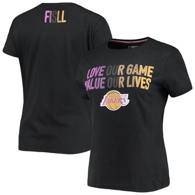 Women's FISLL Black Los Angeles Lakers Social Justice Team T-Shirt