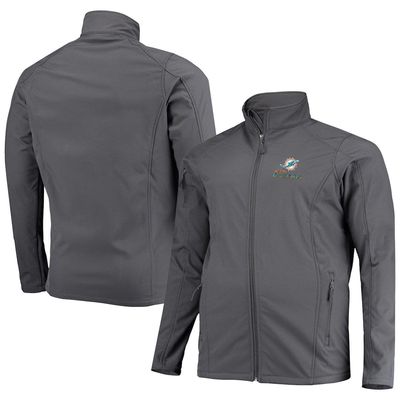 Men's Dunbrooke Charcoal Miami Dolphins Big & Tall Sonoma Softshell Full-Zip Jacket