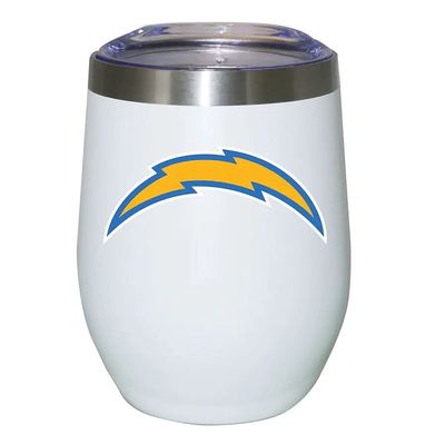 THE MEMORY COMPANY Los Angeles Chargers 12oz. Logo Stemless Tumbler in White