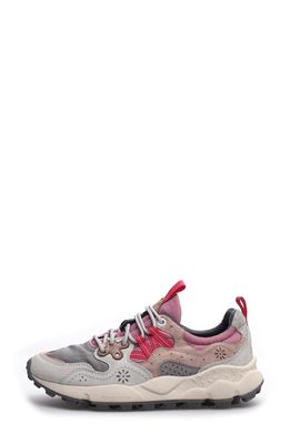 Flower MOUNTAIN Yamano 3 Sneaker in Grey- Pink