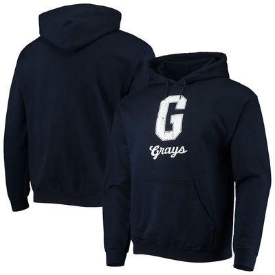 Men's Stitches Navy Homestead Grays Negro League Logo Pullover Hoodie