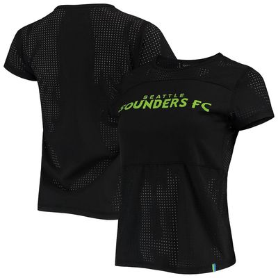 Women's The Wild Collective Black Seattle Sounders FC Mesh T-Shirt