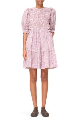 Sea Ida Puff Sleeve Cotton Dress in Lilac