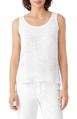 Eileen Fisher Organic Linen Tank in White