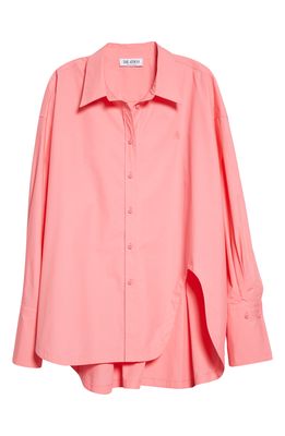 The Attico Diana Parachute Cotton Button-Up Shirt in Hot Pink