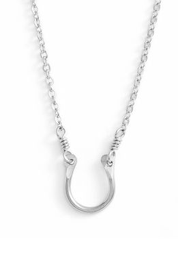 Nashelle Horseshoe Pendant Necklace in Silver