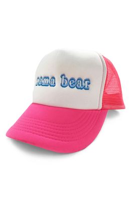 Bun Maternity Mama Bear Trucker Hat in Hot Pink