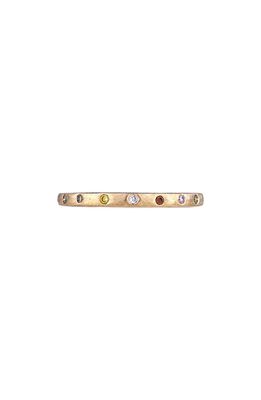 Sethi Couture Dunes Diamond Stacking Band Ring in Gold/Diamond