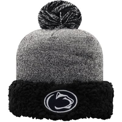 Women's Top of the World Black Penn State Nittany Lions Snug Cuffed Knit Hat with Pom