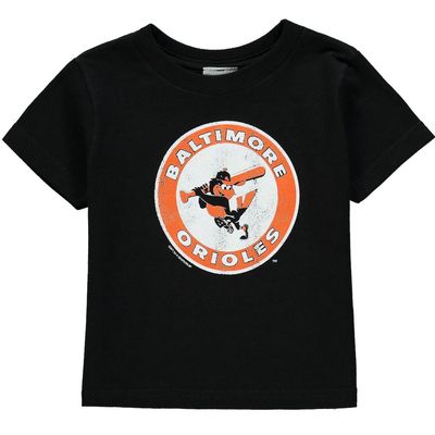 Toddler Soft As A Grape Black Baltimore Orioles Cooperstown Collection Shutout T-Shirt