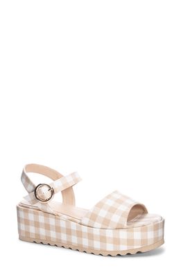 Dirty Laundry Jump Out Platform Sandal in Natural