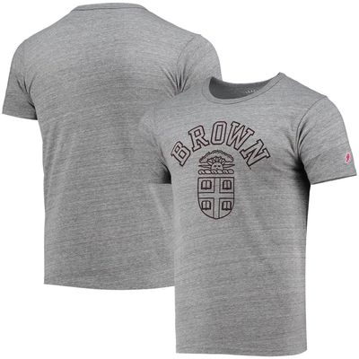 Men's League Collegiate Wear Heathered Gray Brown Bears Tide Seal Nuevo Victory Falls Tri-Blend T-Shirt in Heather Gray