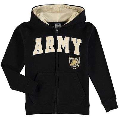 STADIUM ATHLETIC Youth Black Army Black Knights Applique Arch & Logo Full-Zip Hoodie