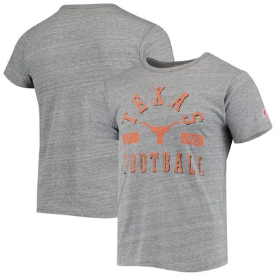 Men's League Collegiate Wear Heathered Gray Texas Longhorns Football Focus Victory Falls Tri-Blend T-Shirt in Heather Gray