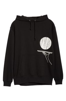 BEAMS T x Flagstuff Graphic Cotton Hoodie in Black