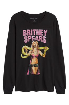 THIRTY SINGLE Britney Spears Python Graphic Cotton Tee in Black