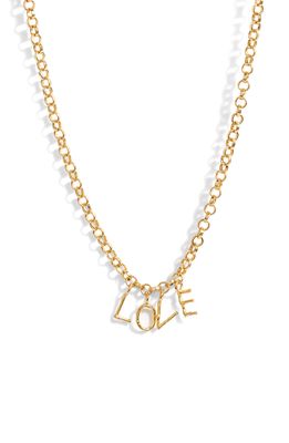 Crisobela Jewelry Love Necklace in Gold