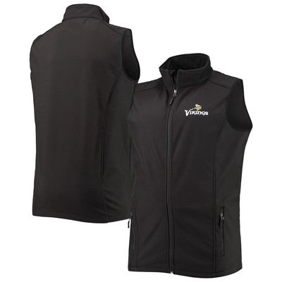 Men's Dunbrooke Charcoal Minnesota Vikings Big & Tall Archer Softshell Full-Zip Vest in Black