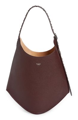Alaia Medium Gail Studded Leather Handbag in Purple