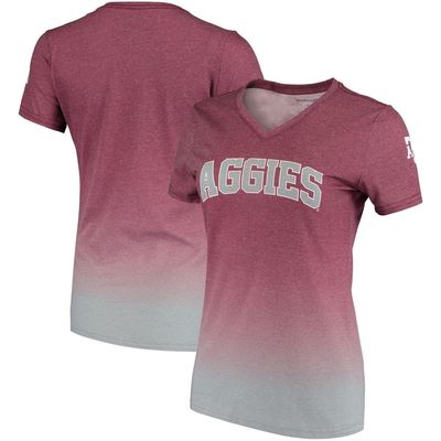 BOXERCRAFT Women's Maroon Texas A & M Aggies Ombre V-Neck T-Shirt
