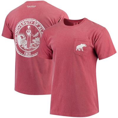 Men's Crimson Alabama Crimson Tide Tuskwear Comfort Colors Crest T-Shirt