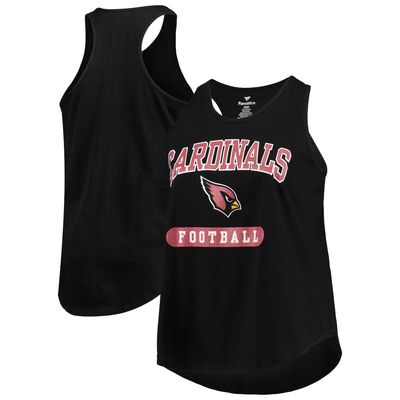 PROFILE Women's Arizona Cardinals Black Plus Size Team Racerback Tank Top