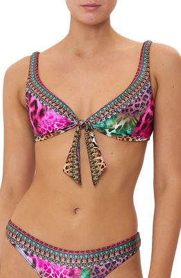 Camilla Surrealist Suspension Tie Front Reversible Bikini Top