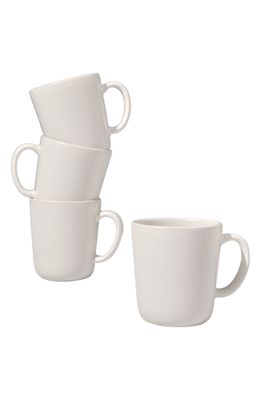 RIGBY Set of 4 Stoneware Mugs in Off White