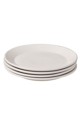 RIGBY Set of 4 Stoneware Salad Plates in Off White