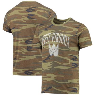 Men's Alternative Apparel Camo West Virginia Mountaineers Arch Logo Tri-Blend T-Shirt